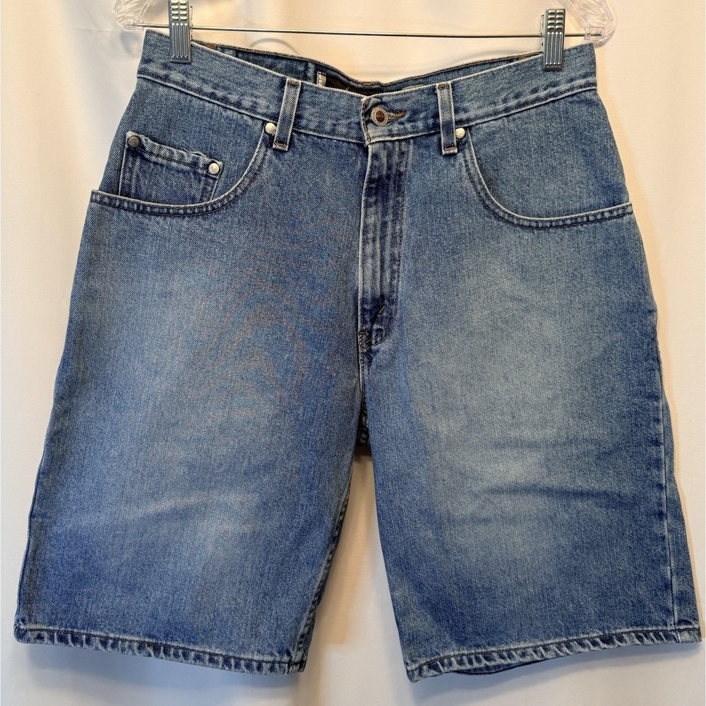 Vintage 90s Levi's SilverTab Loose Fit Denim Jean Shorts Jorts Size 32x11 Blue